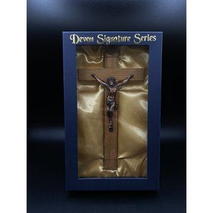 Maple Wood R.C.I.A. Crucifix Cross Devon Signature Series in Box Maple 11"